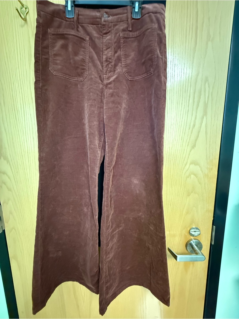 MOTHER Rum Russian Corduroy Patch Pocket High Rise Skimp